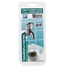 UNIVERSAL® Çeşme Tip Tasarruflu Uzatma - Lavabo Musluk - 2 Litre/Dakika Akışlı (Tekli Kısa Musluklarda)